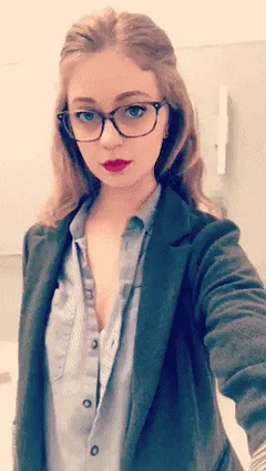cute busty redhead selfie