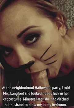 wife cheats with neighborhood teen on halloween