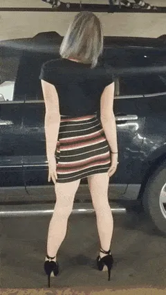 was told i would fit in well here. showing off my plug and pussy in public