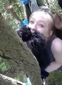 slutty teen fucks bbc in the woods