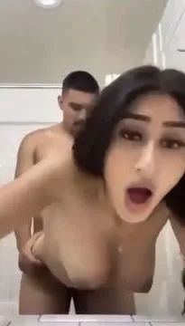 slut has her back blown out in the bathroom