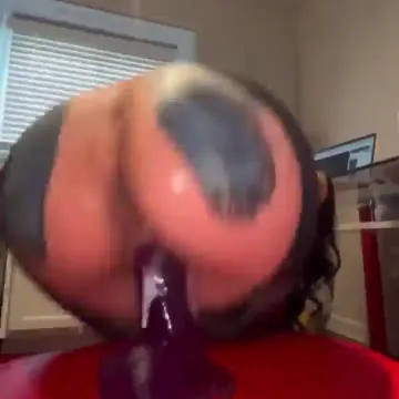 Black Chick Loves Riding Her Dildo