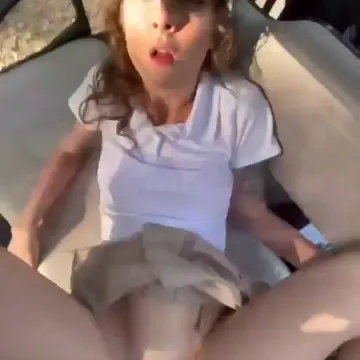 Bbc fucks some cute slim white pussy outdoors by the golf cart on the pathway.