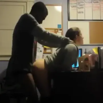 Horny milf cheats at work with a BBC, bareback creampie.