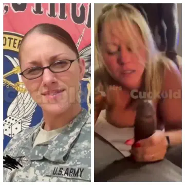 Female soldier take bbc from the back