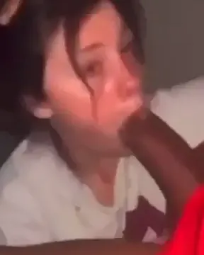 Sloppy bbc rough throat fuck