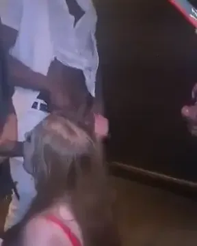 Party girl blowjob party full of bbc out side the club
