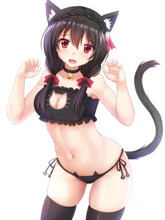 beautiful and innocent catgirl