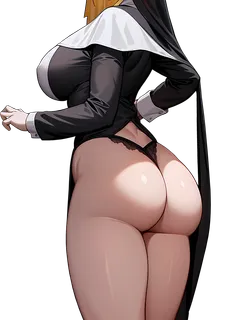 nun with a perfect butt