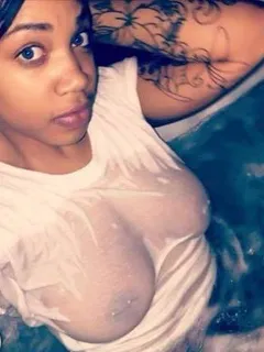 chocolate cutie in a wet t-shirt