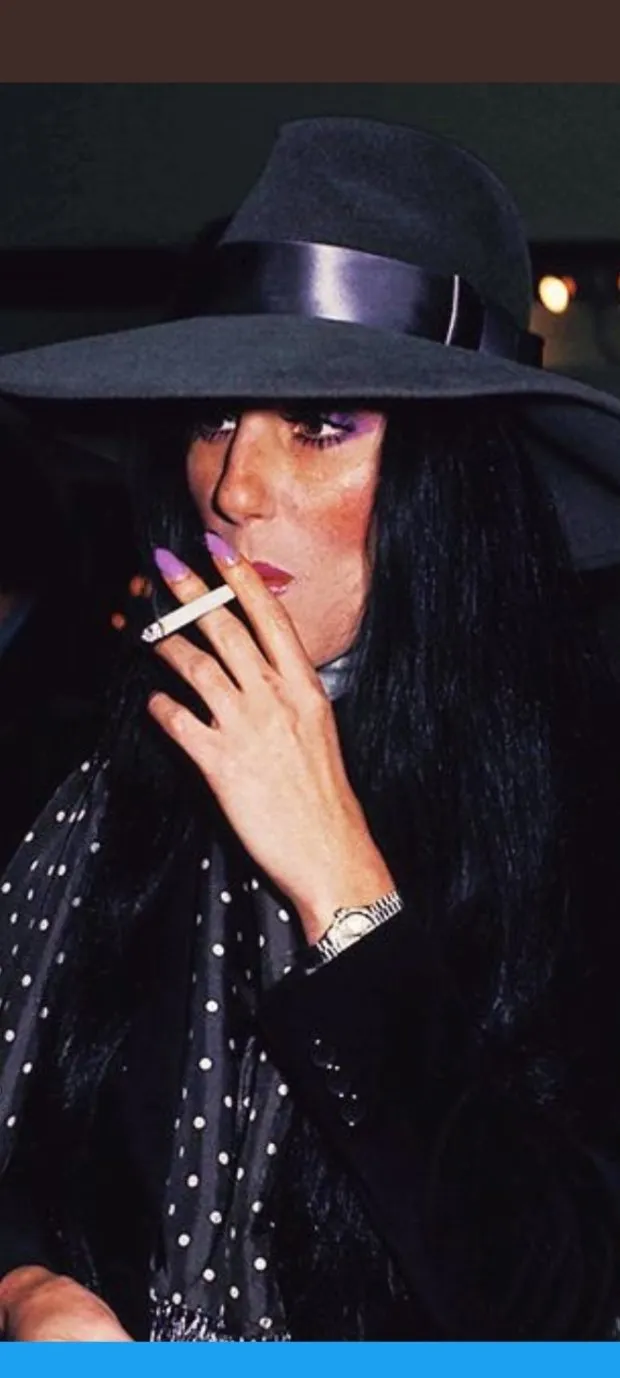 cher smoking virginia slims.❤