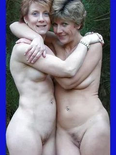 lesbian grannies get naked outdoors