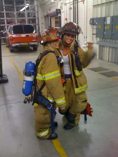 riley and jesse visit a firehouse