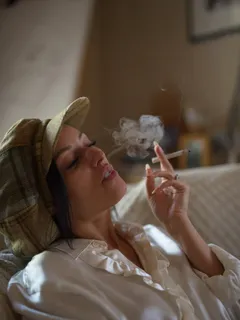 Cassie Clarke in Breathtakers set Just Smoking