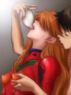 ikari shinji and souryuu asuka langley (neon genesis evangelion) drawn by meguro fukuzou