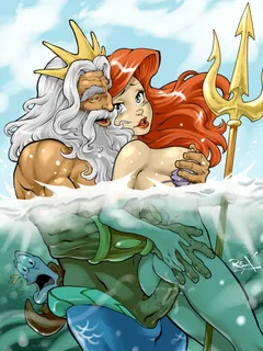 ariel and daddy by r_ex