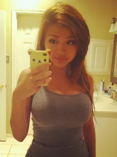 busty asian teen selfie