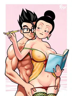 gohan and chi-chi - r_ex - dragon ball