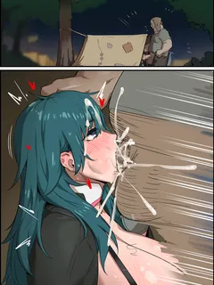 byleth taking old cock in her throat