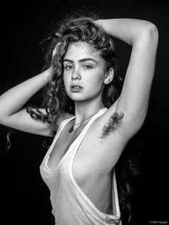 black and white of maya felix by ben hopper