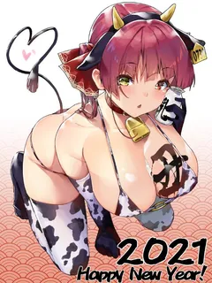 houshou marine (hoholive) cowgirl - artist: koubou (cowbow kun)