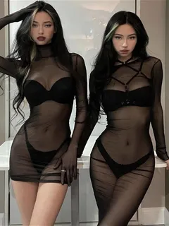 fairyana and fairalexx in sheer clothes