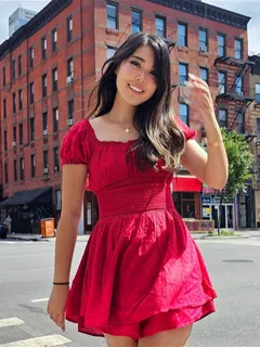 extraemily (streamer) - looking cute in a red dress