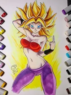 dragon ball- caulifla fanart (not mine)