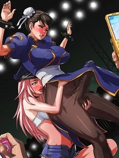 poison showing off chun-li dick to the world