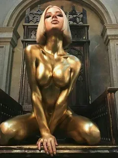 painted in gold