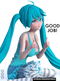 cute anime chick giving you the thumbs up.