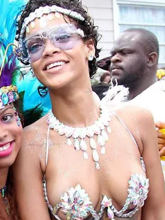 rihanna sexy at kadooment day parade in barbados