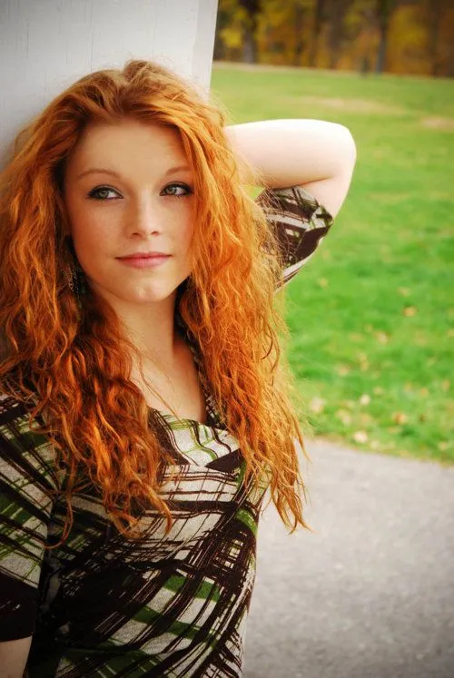 beautiful curly redhead