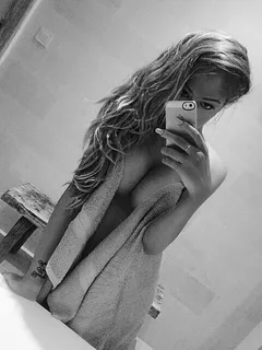 hottie wrapped in a towel bathroom selfie