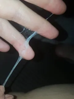 incredible thick wet sticky pussy string - yummy!