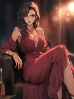 woman in red