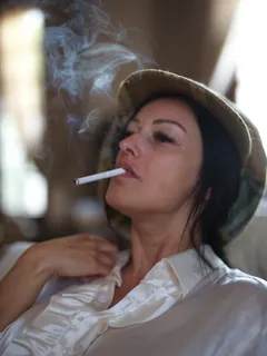 Cassie Clarke in Breathtakers set Just Smoking