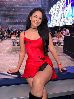 valkyrae (streamer) - sexy red dress