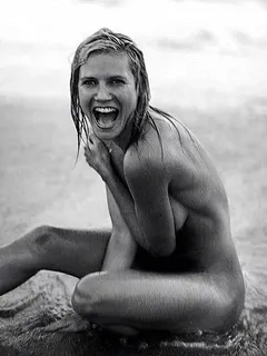 heidi klum black and white