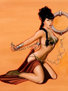 bettie page as slave leia