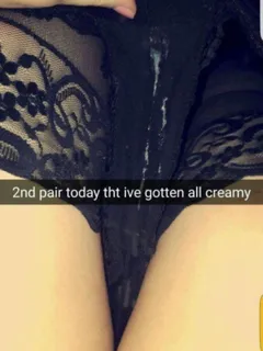 leaked snapchat teen sexting pic of creamy pussy and panties