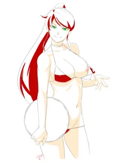 pyrrha does a nip slip