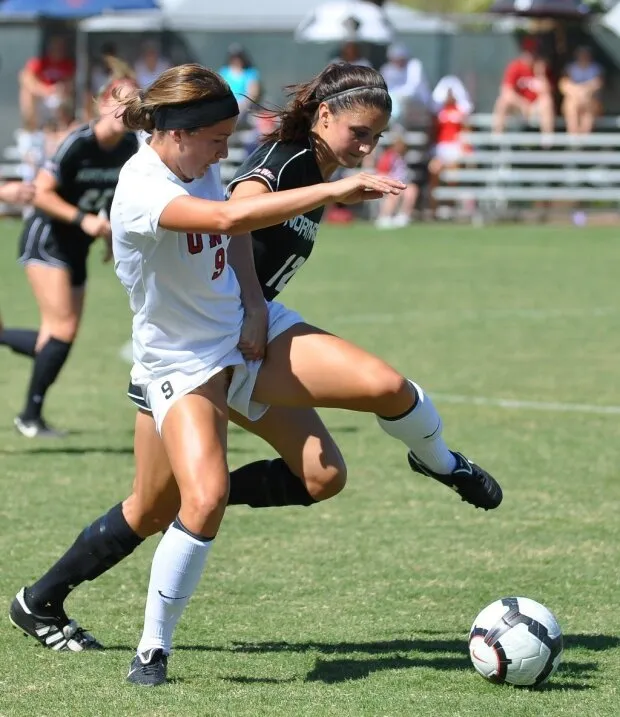 female soccer player bush releaved