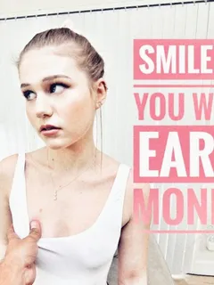 smile, you will earn money