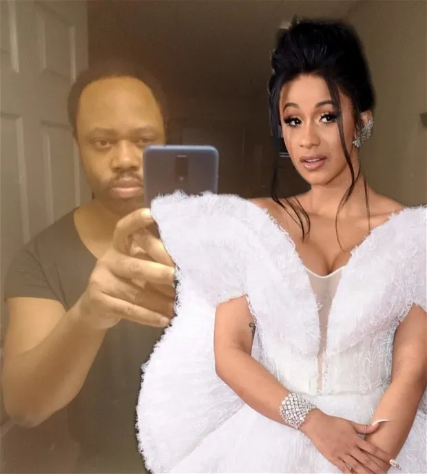 cardi b is elegant in white dress