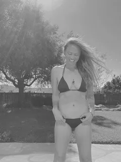 moon bloodgood bikini b & w