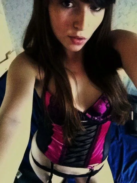 snapchat brunette slut in corset