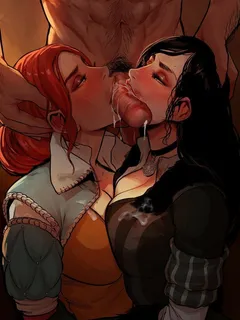 triss and yennifer devour cock