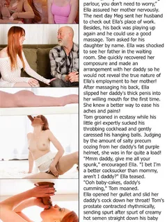 ella gets a new job at the massage parlour and gives her daddy a free massage