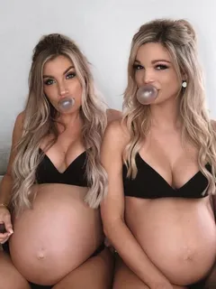 pregnant brats chewing bubble gum